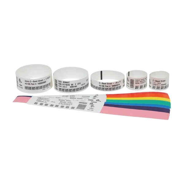 Wristband - Z-Band Direct Wristband 1" x 6" White